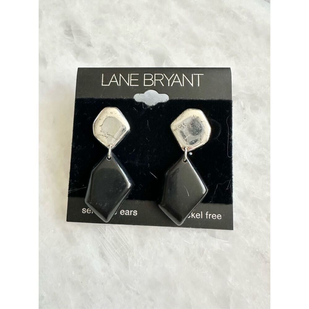 Lane Bryant silver andโblack color dangle earrings